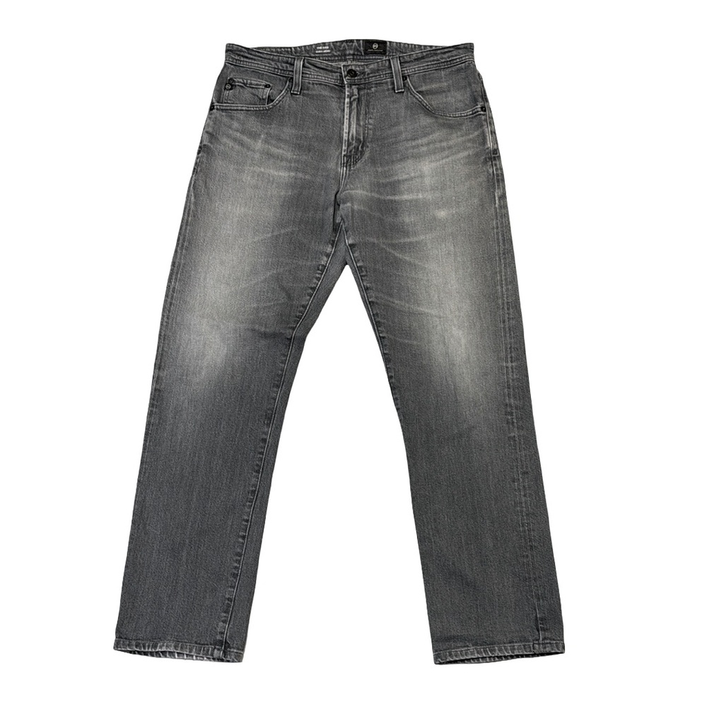 AG Adriano Goldschmied Charcoal Slim Straight Jeans